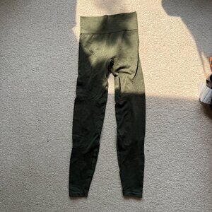 Pink active green XS ribbed leggings great condition